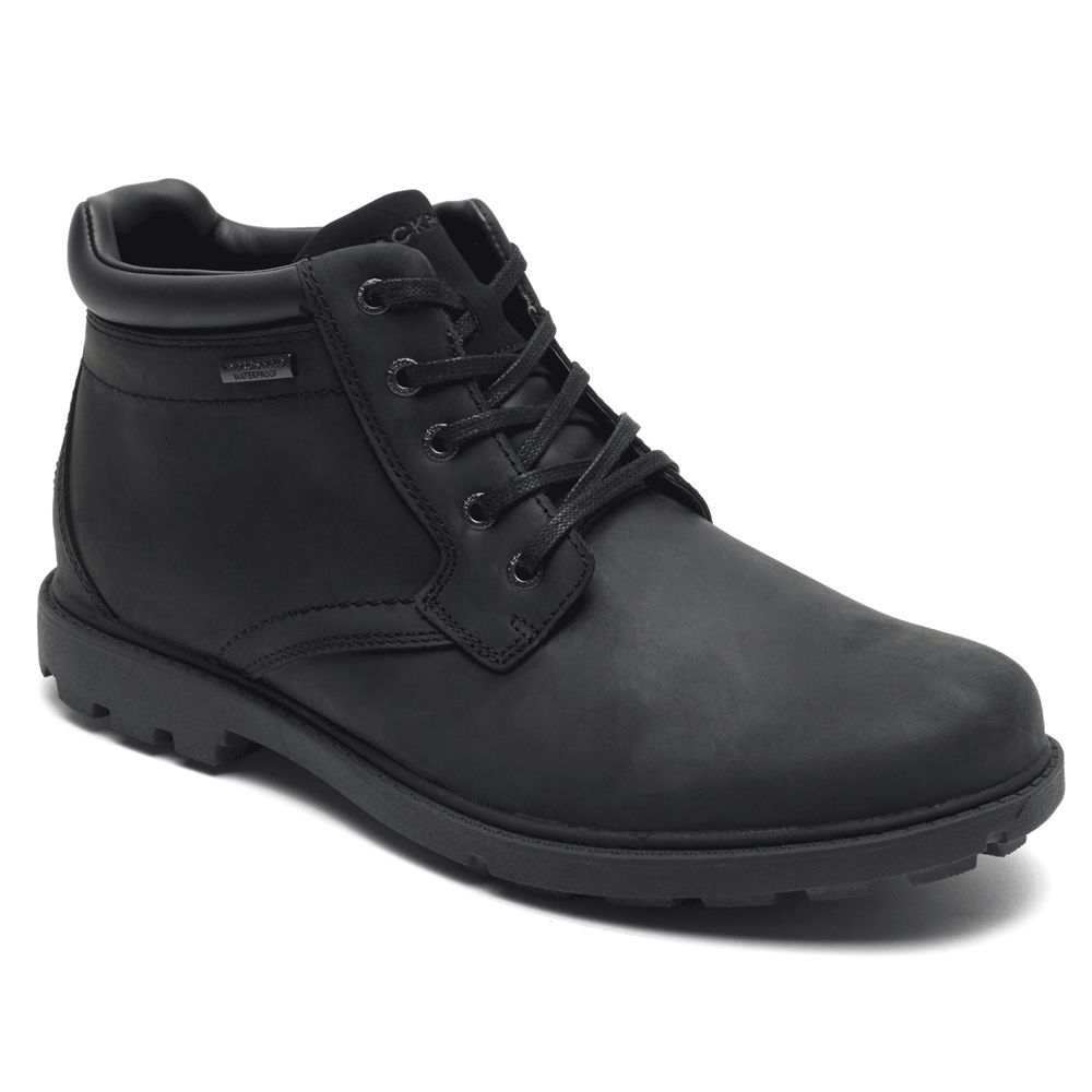 Rockport Singapore Mens Boots - Storm Surge Plain Toe Black - PC2765840